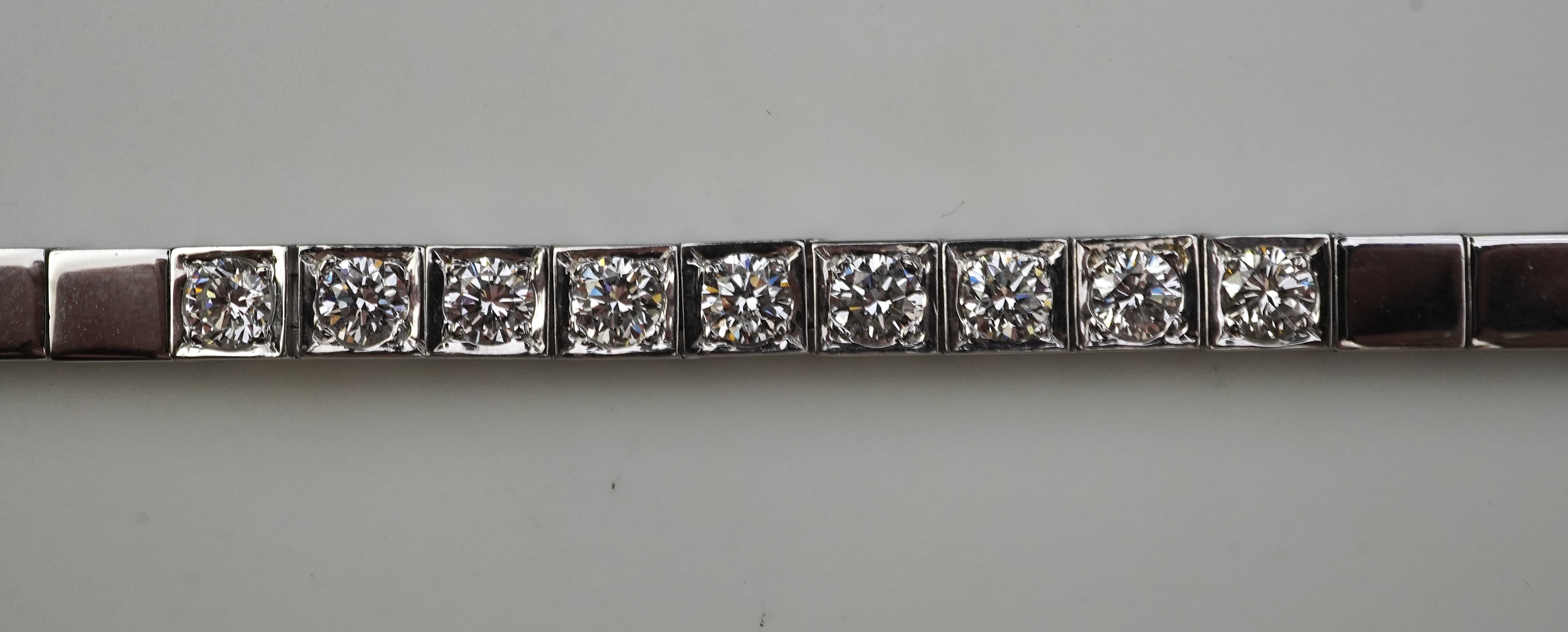 A diamond line bracelet